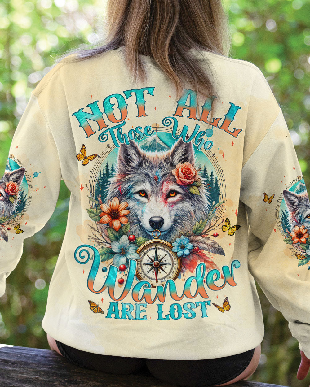 NOT ALL THOSE WHO WANDER ARE LOST WOLF ALL OVER PRINT - TYQY1710244