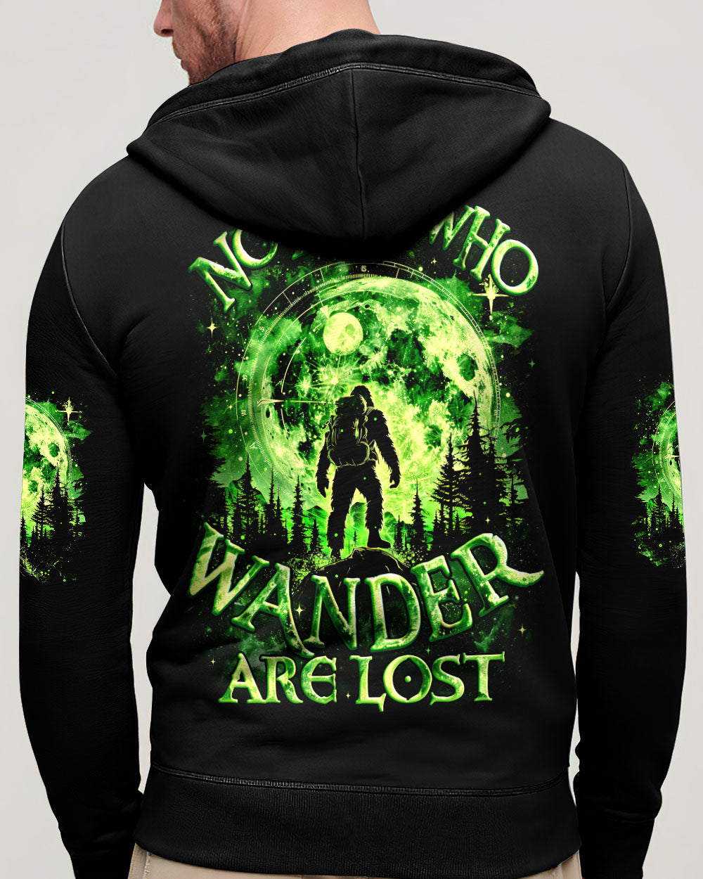 NOT ALL WHO WANDER ARE LOST BIGFOOT ALL OVER PRINT - TYQY2001253