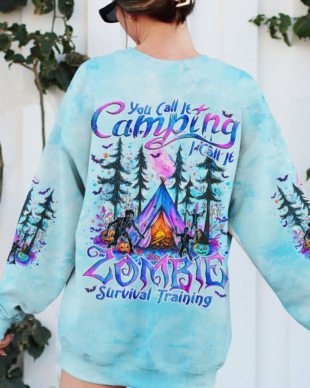 ZOMBIE SURVIVAL TRAINING CAMPING HALLOWEEN ALL OVER PRINT - TYQY2108241