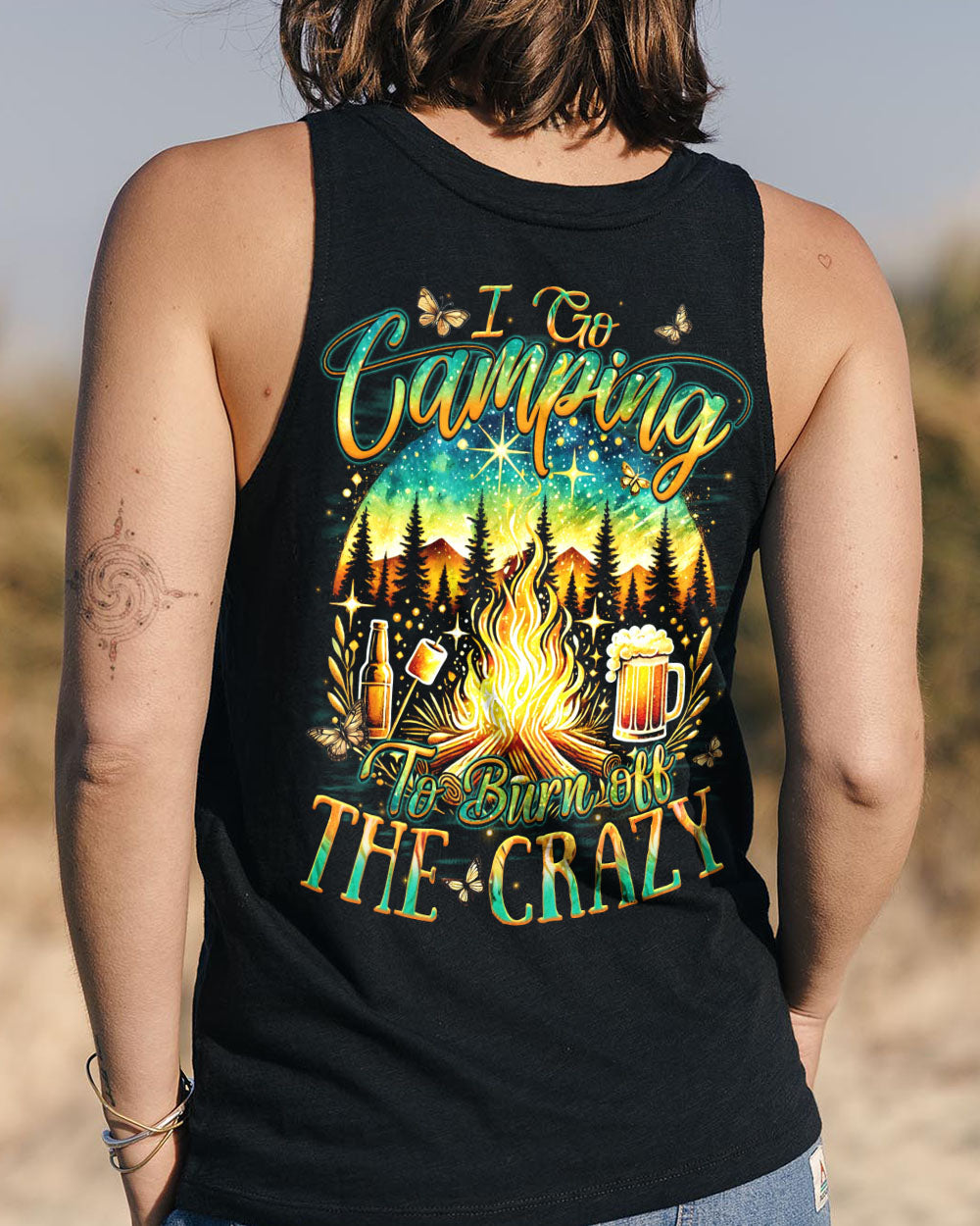 CAMPING TO BURN OFF THE CRAZY ALL OVER PRINT - TYQY2708241