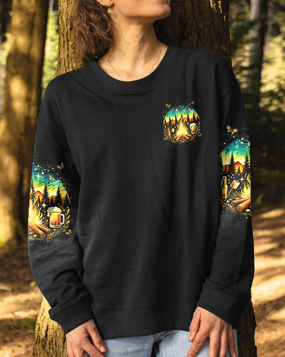 CAMPING TO BURN OFF THE CRAZY ALL OVER PRINT - TYQY2708241