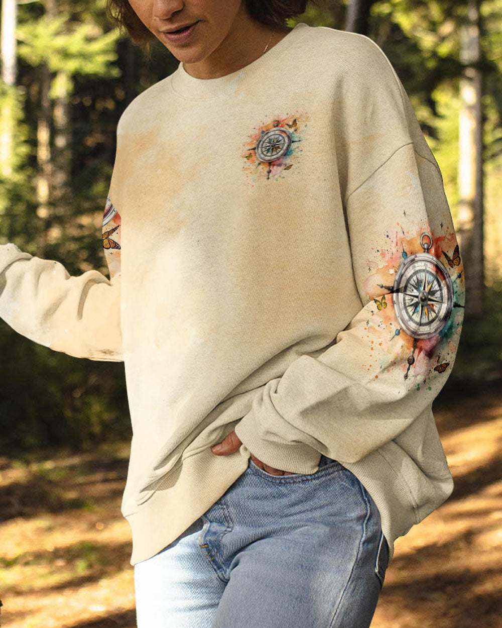 NOT ALL WHO WANDER ARE LOST COMPASS ALL OVER PRINT - TYQY2810243