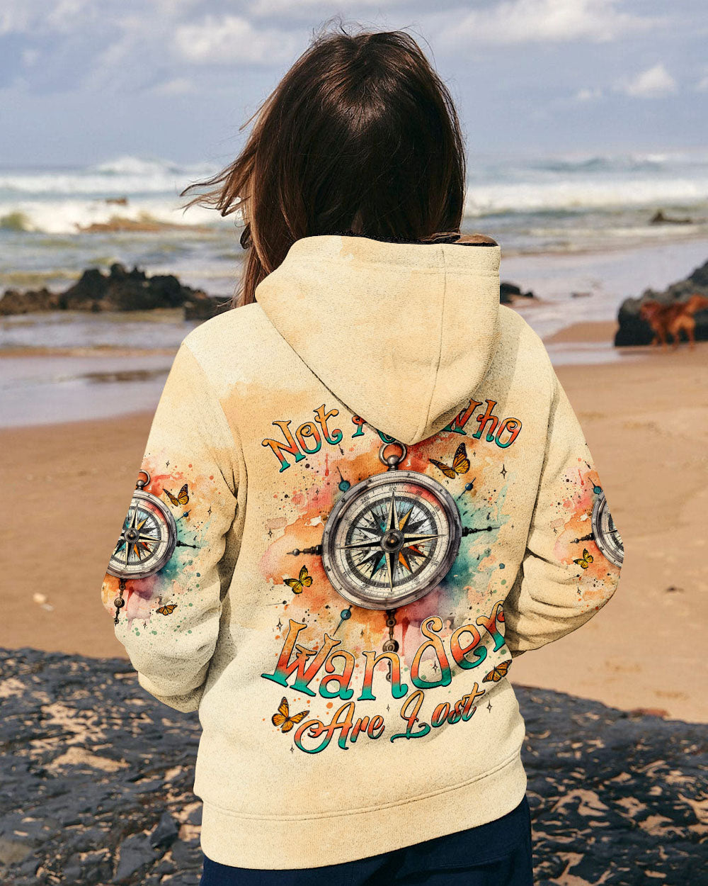 NOT ALL WHO WANDER ARE LOST COMPASS ALL OVER PRINT - TYQY2810243