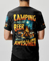 CAMPING IS AWESOME BEER MAKE IT AWESOMER ALL OVER PRINT - TYTD0506251