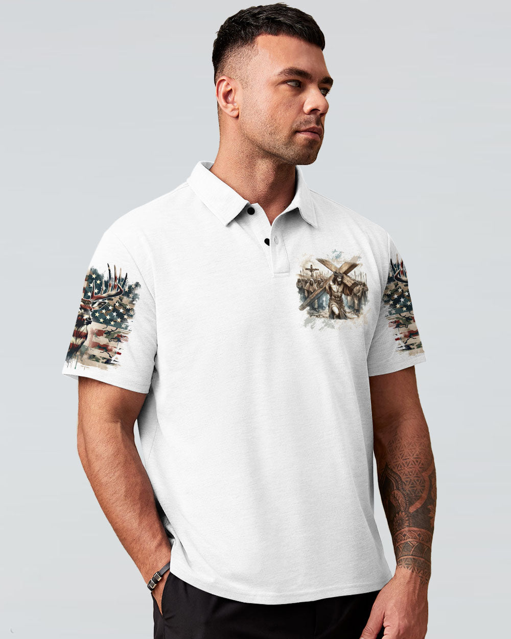 THE CLOSER I GET TO NATURE DEER CAMO ALL OVER PRINT - TYTD0911242