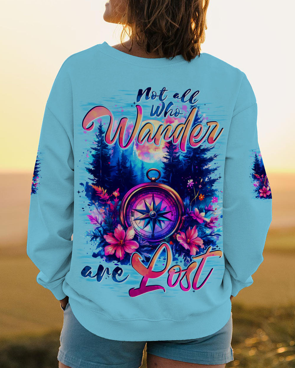 NOT ALL WHO WANDER ARE LOST COMPASS ALL OVER PRINT - TYTD1206253