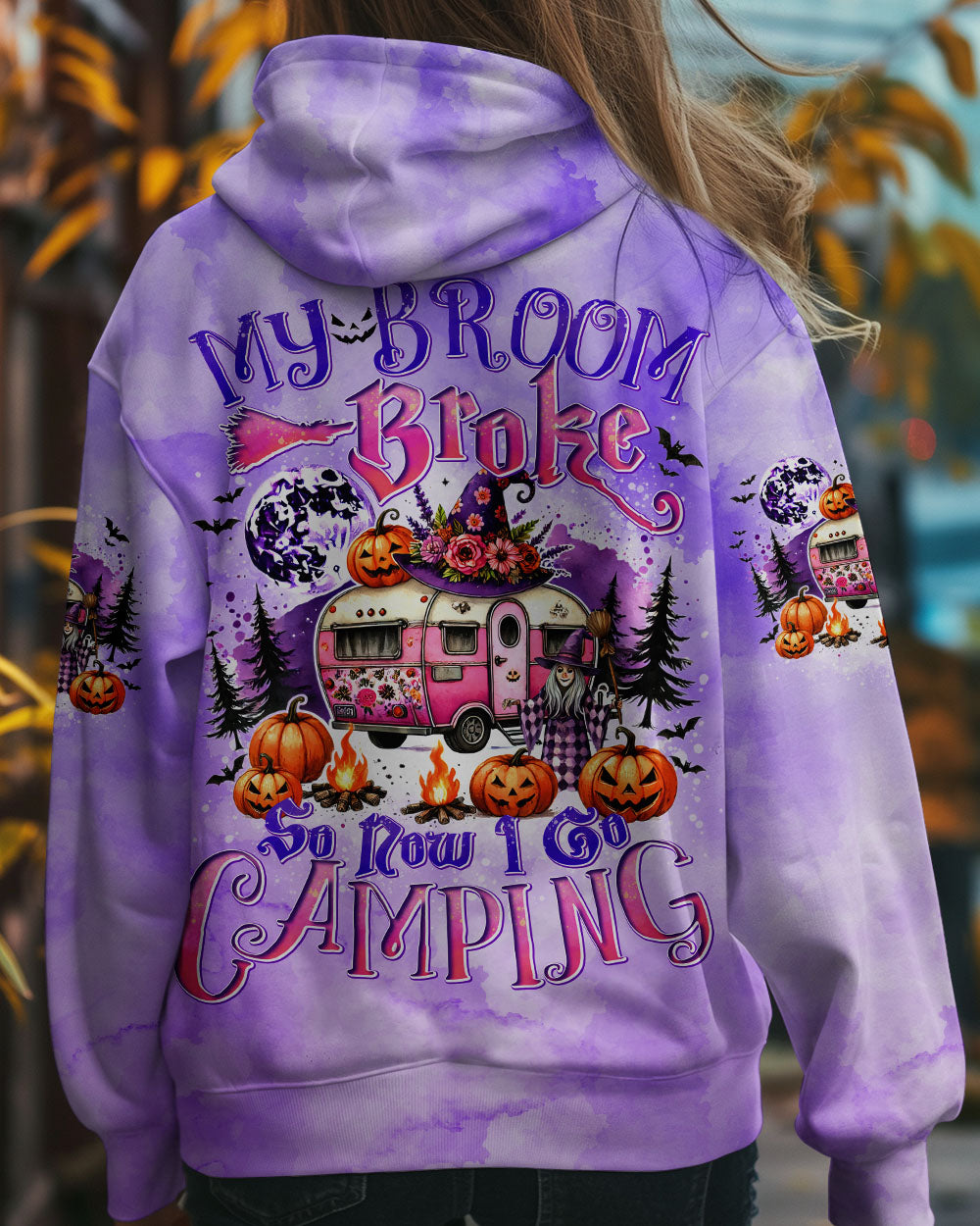 MY BROOM BROKE SO NOW HALLOWEEN CAMPING ALL OVER PRINT - TYTD2008244