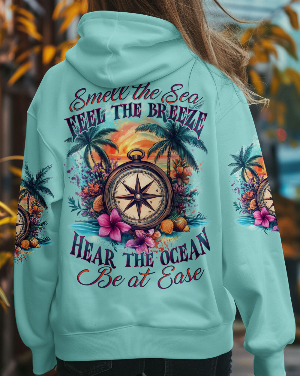 SMELL THE SEA FEEL THE BREEZE COMPASS ALL OVER PRINT - TYTD2412242