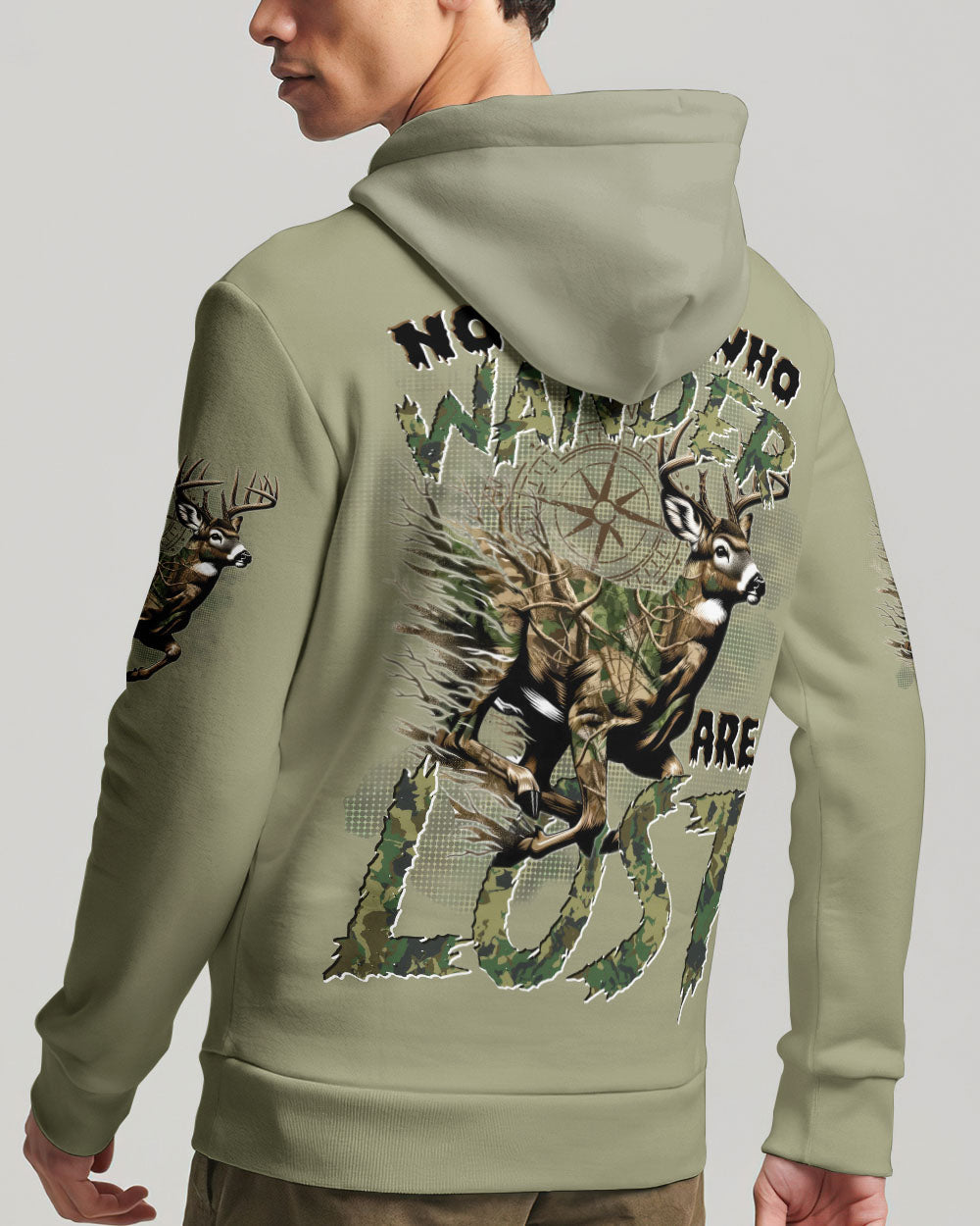 NOT ALL WHO WANDER ARE LOST DEER HUNTING CAMO ALL OVER PRINT - TYTD2911244