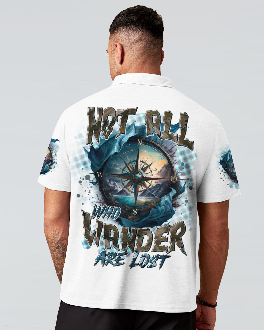  NOT ALL WHO WANDER ARE LOST COMPASS ALL OVER PRINT - TYTD3110243