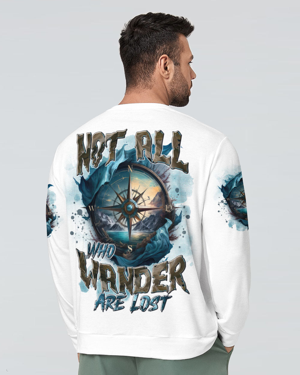  NOT ALL WHO WANDER ARE LOST COMPASS ALL OVER PRINT - TYTD3110243