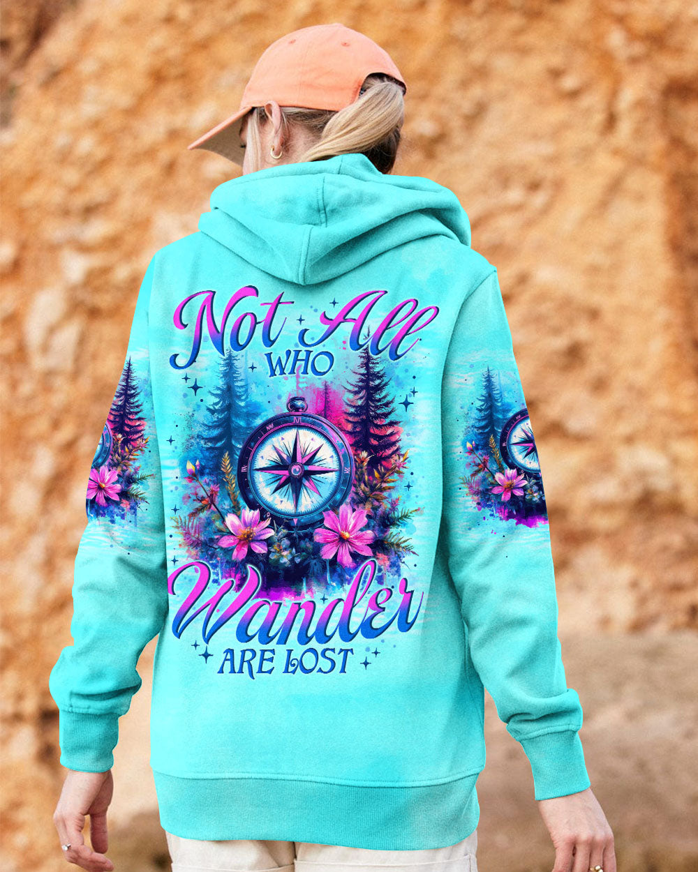 NOT ALL WHO WANDER ARE LOST COMPASS ALL OVER PRINT - TYTM0107252
