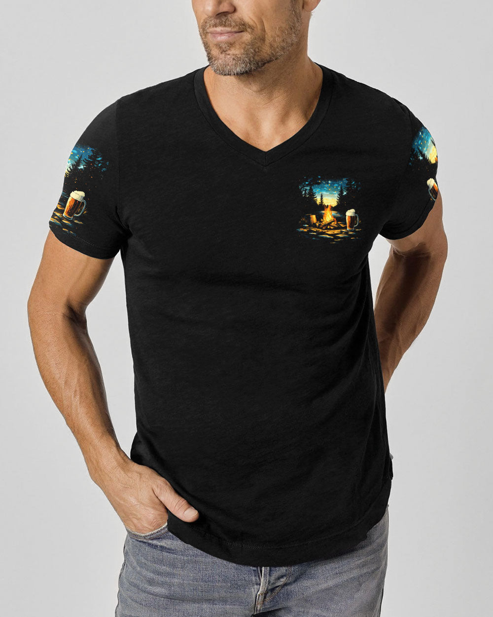 LIFE IS BETTER WITH A BEER AND A CAMPFIRE ALL OVER PRINT - TYTM0406253