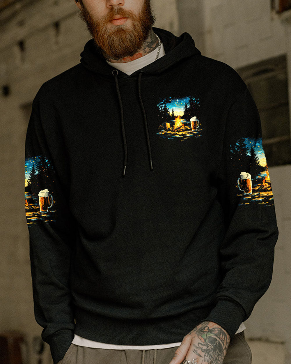LIFE IS BETTER WITH A BEER AND A CAMPFIRE ALL OVER PRINT - TYTM0406253