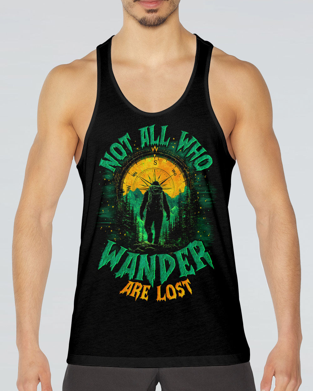 NOT ALL WHO WANDER ARE LOST BIGFOOT ALL OVER PRINT - TYTM0702253