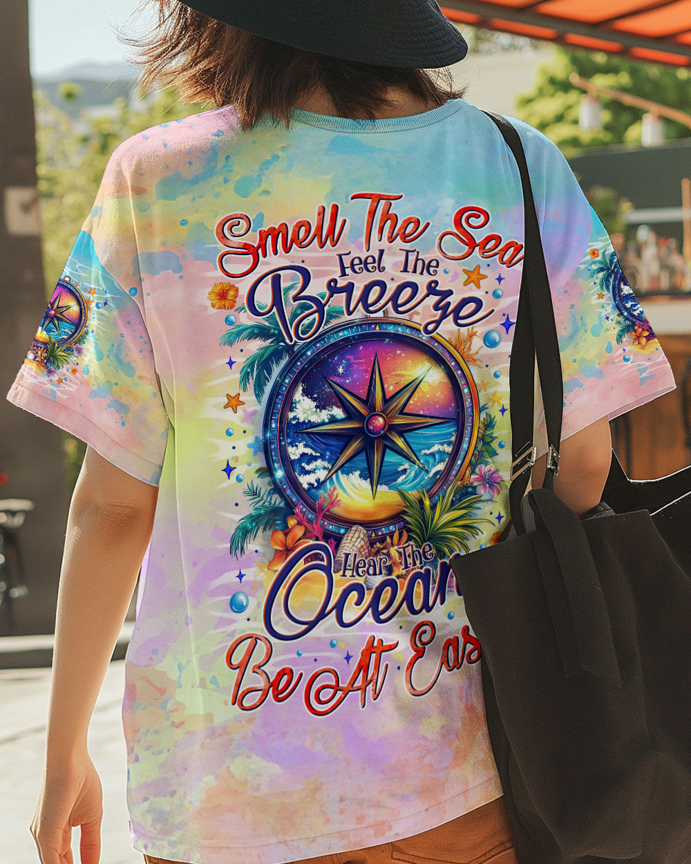 SMELL THE SEA FEEL THE BREEZE COMPASS ALL OVER PRINT - TYTM0804252