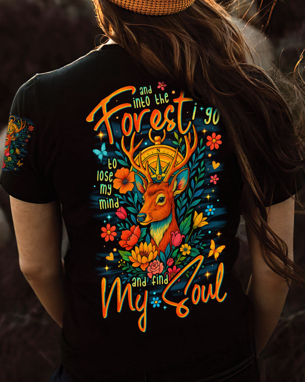 AND INTO THE FOREST I GO DEER ALL OVER PRINT - TYTM0807252