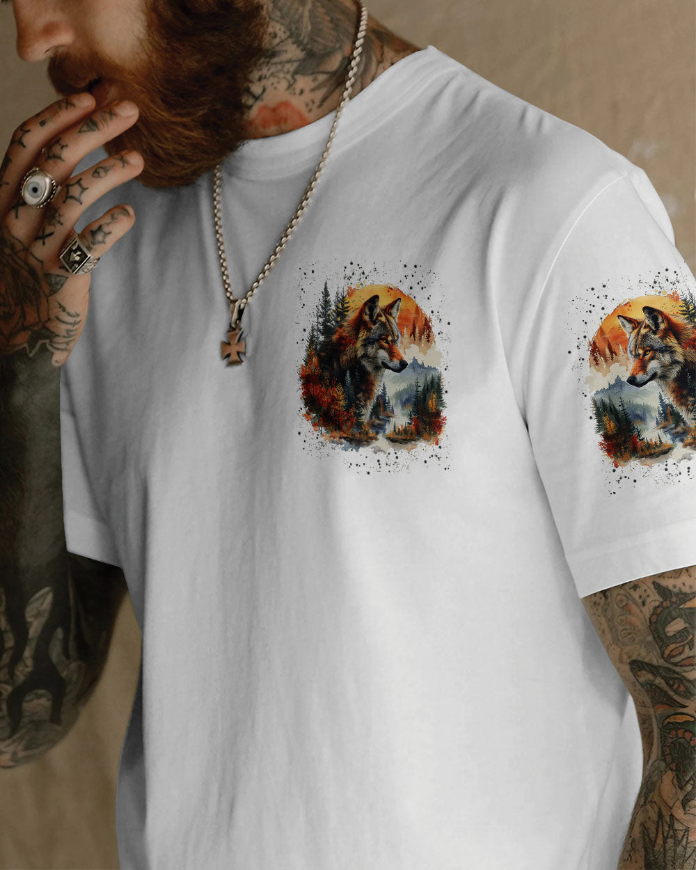 NOT ALL WHO WANDER ARE LOST WOLF ALL OVER PRINT - TYTM0909241