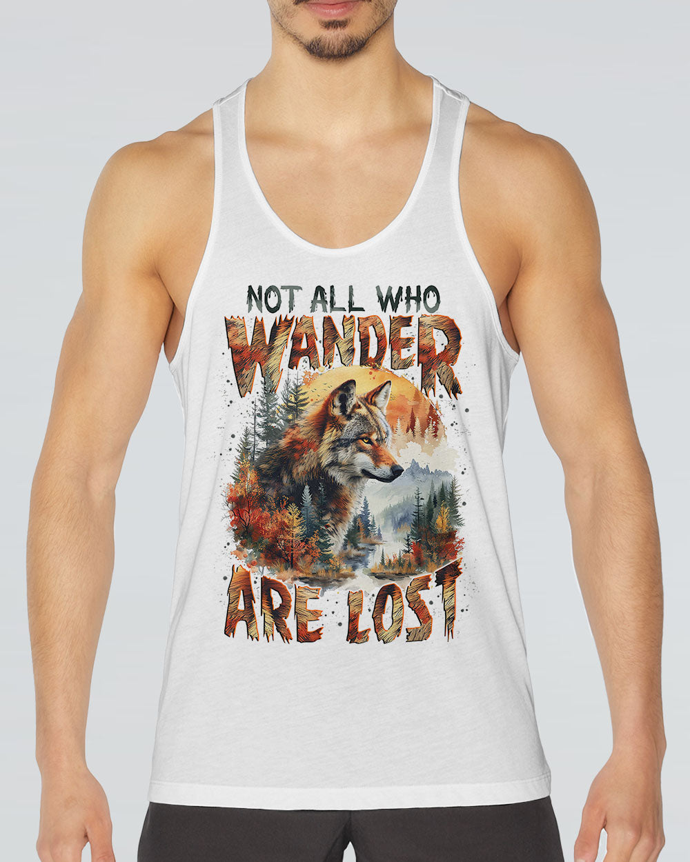 NOT ALL WHO WANDER ARE LOST WOLF ALL OVER PRINT - TYTM0909241
