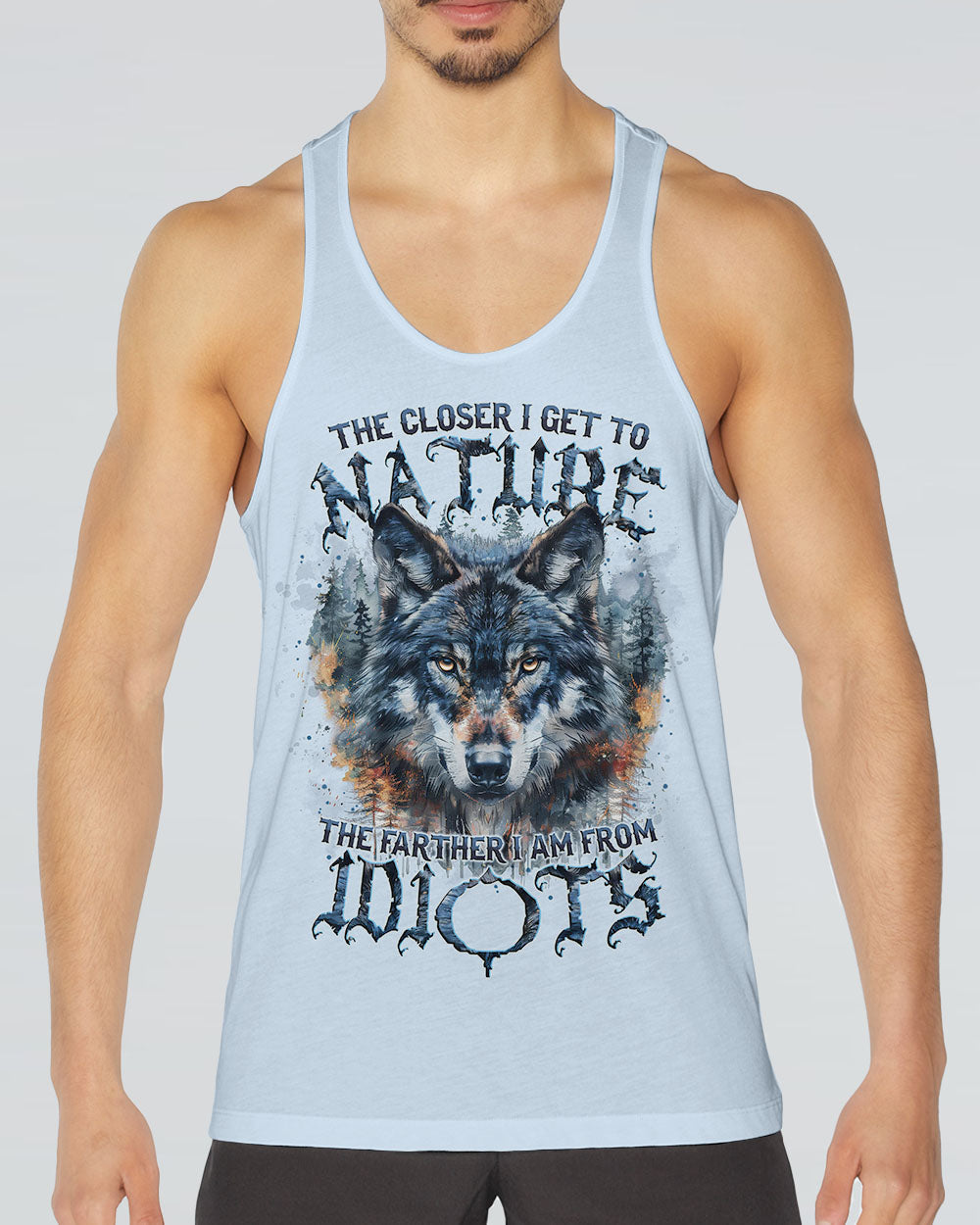 THE CLOSER I GET TO NATURE WOLF ALL OVER PRINT - TYTM0909242
