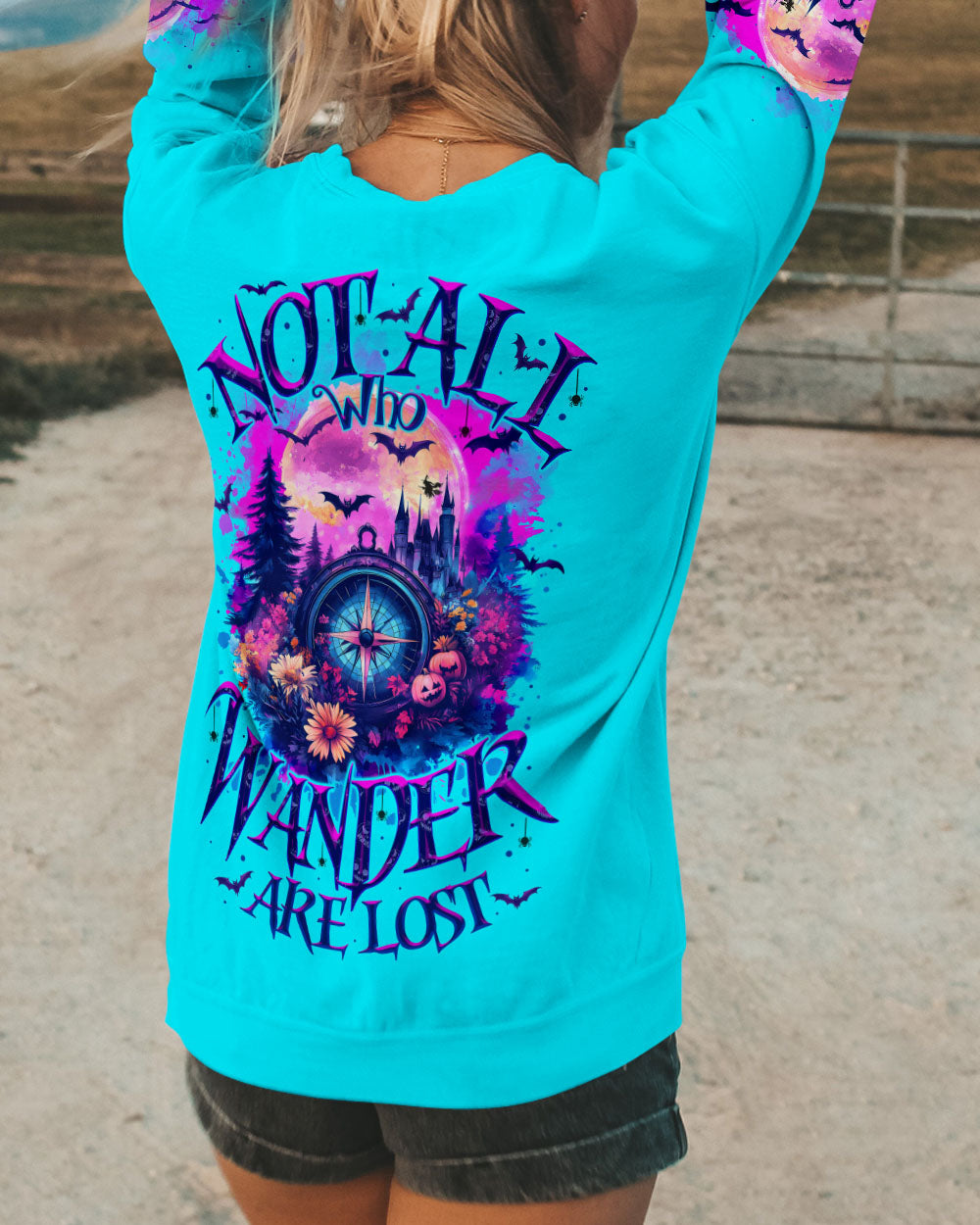 NOT ALL WHO WANDER ARE LOST COMPASS HALLOWEEN ALL OVER PRINT - TYTM1007254