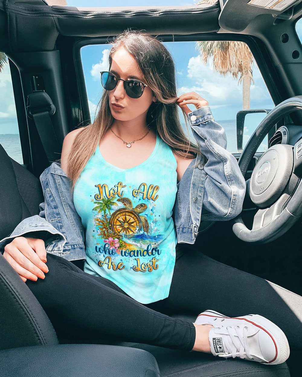 NOT ALL WHO WANDER ARE LOST TURTLE ALL OVER PRINT - TYTM1008242