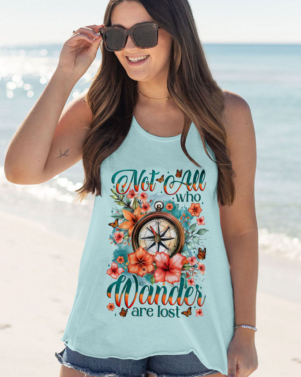 NOT ALL WHO WANDER ARE LOST COMPASS ALL OVER PRINT - TYTM1103251