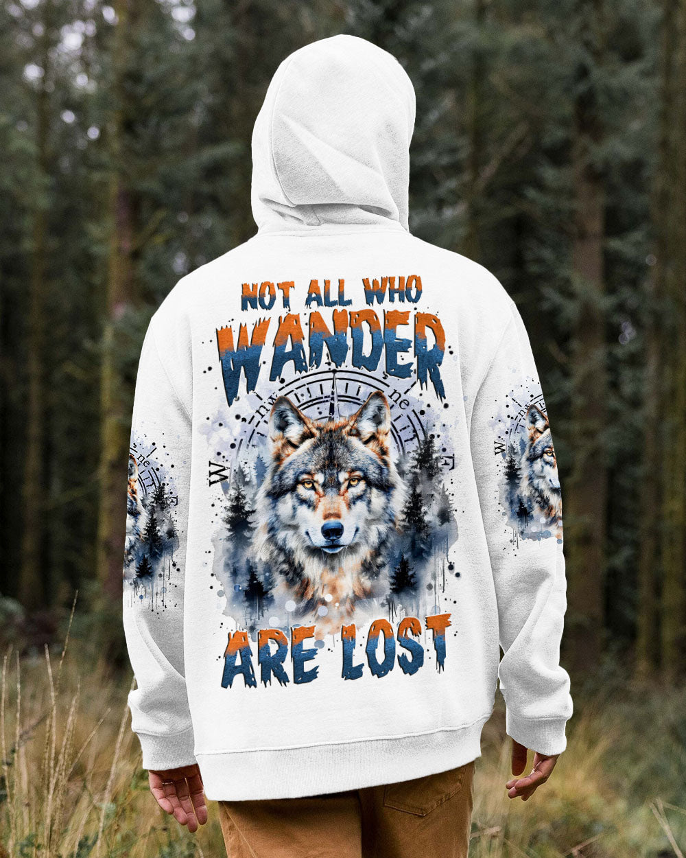 NOT ALL WHO WANDER ARE LOST WOLF ALL OVER PRINT - TYTM1111244
