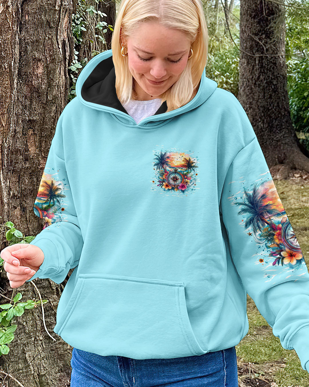 SMELL THE SEA FEEL THE BREEZE COMPASS ALL OVER PRINT - TYTM1612244