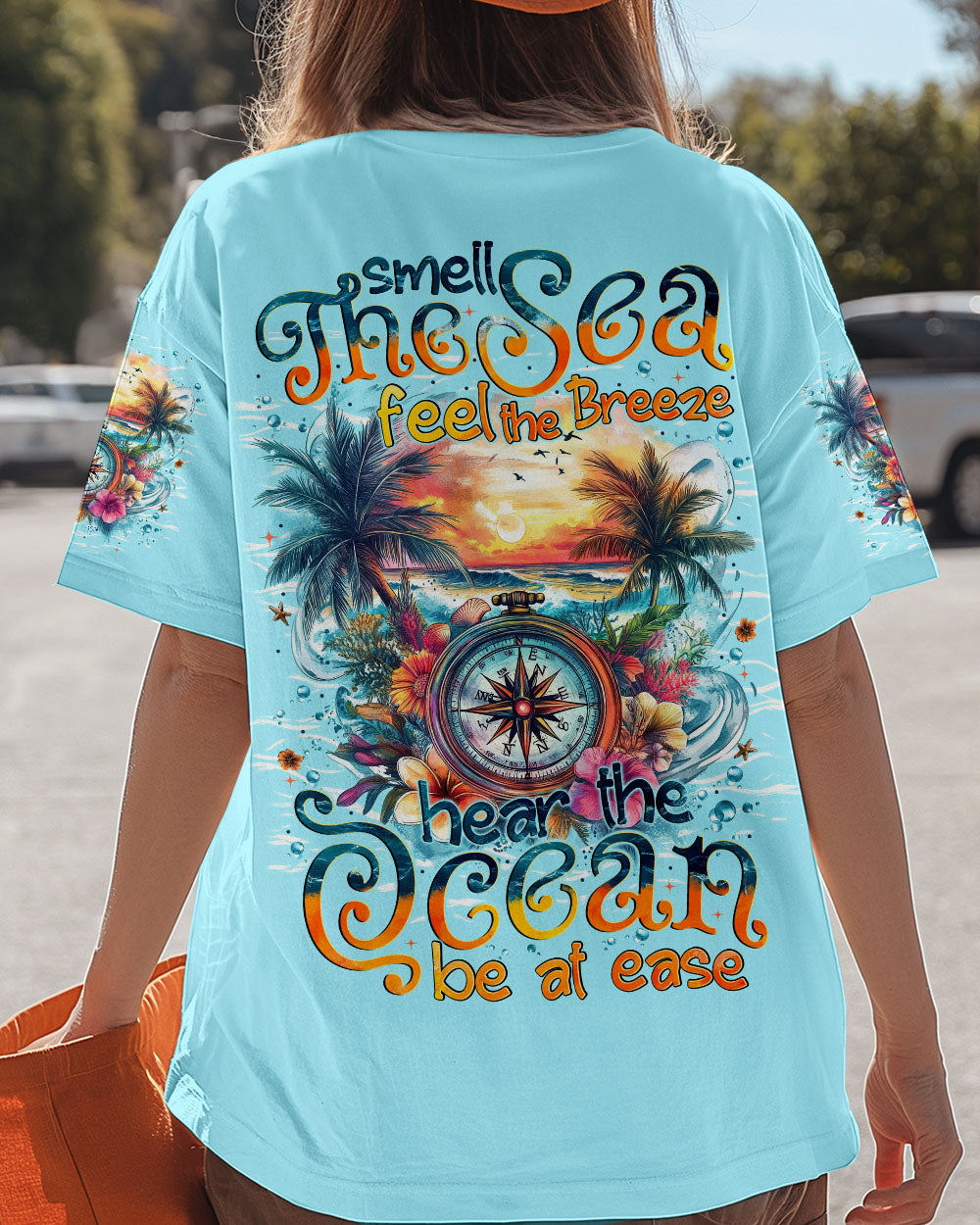 SMELL THE SEA FEEL THE BREEZE COMPASS ALL OVER PRINT - TYTM1612244