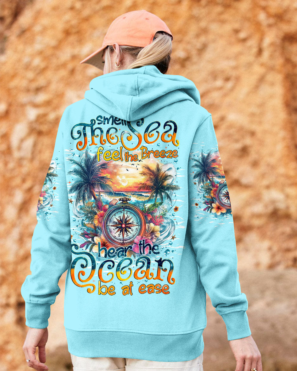 SMELL THE SEA FEEL THE BREEZE COMPASS ALL OVER PRINT - TYTM1612244