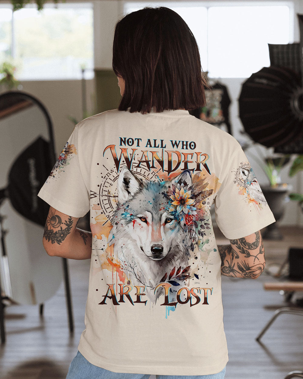 NOT ALL WHO WANDER ARE LOST WOLF ALL OVER PRINT - TYTM1710241