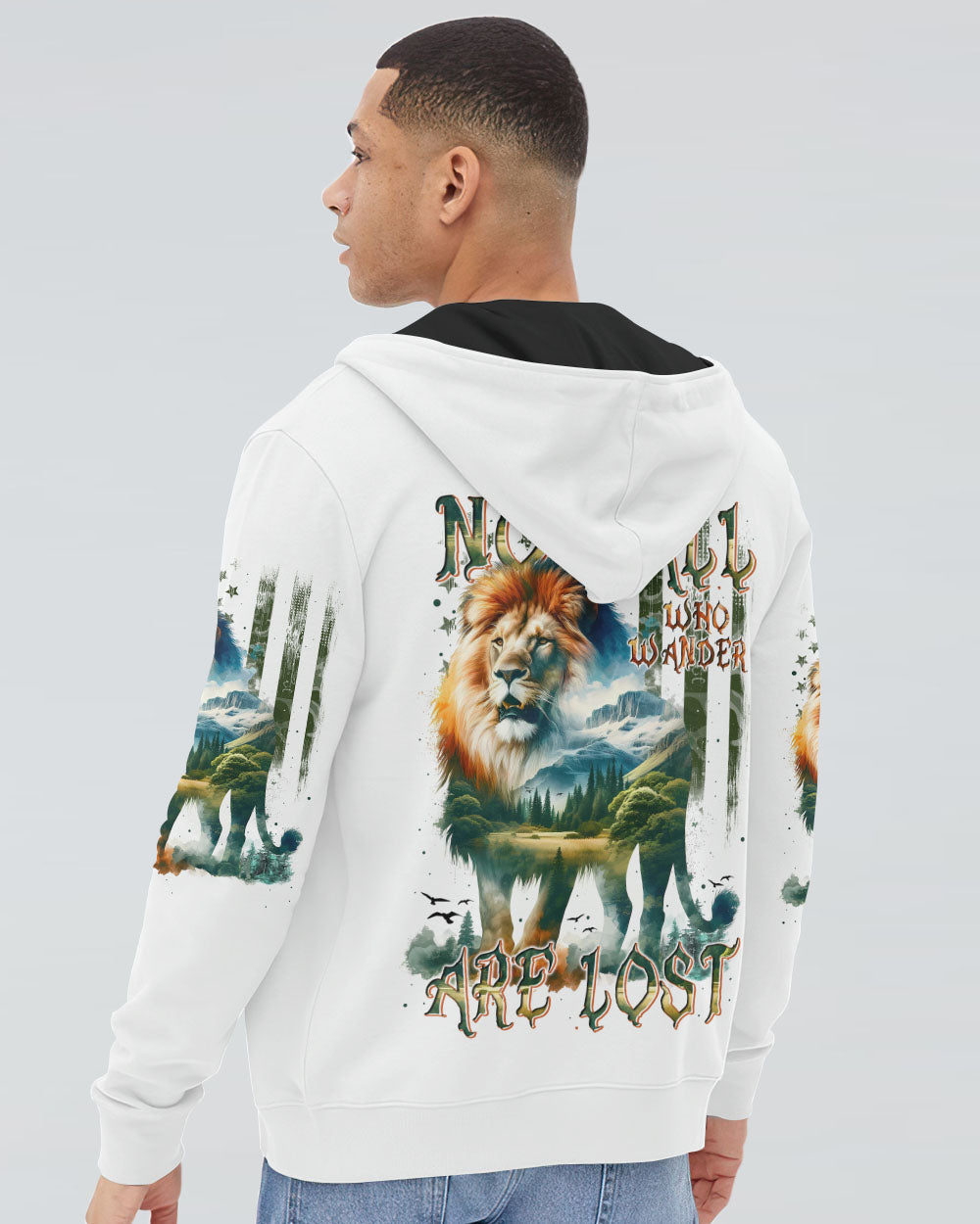 NOT ALL WHO WANDER ARE LOST LION ALL OVER PRINT - TYTM1809243