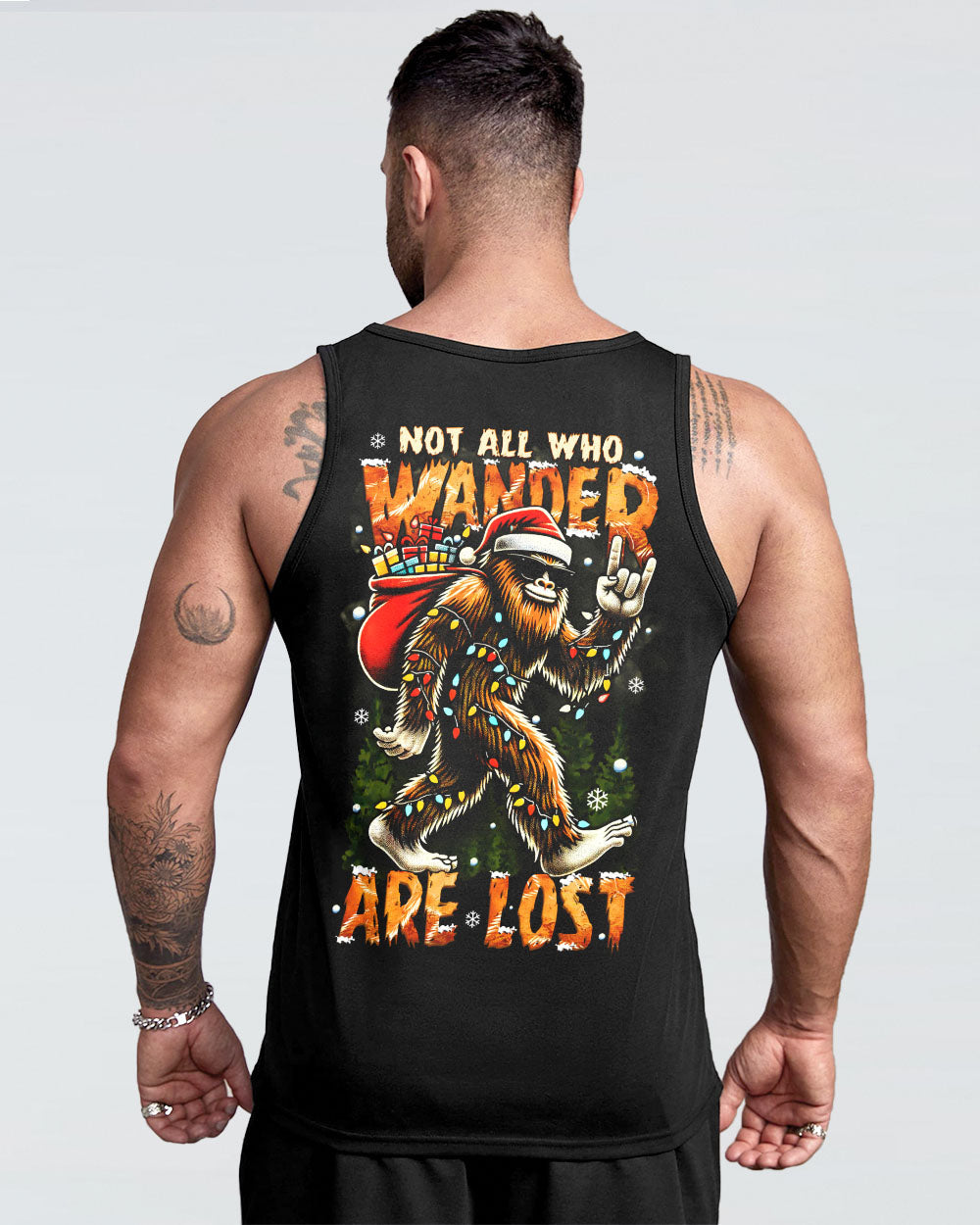 NOT ALL WHO WANDER ARE LOST BIGFOOT CHRISTMAS ALL OVER PRINT - TYTM2110241