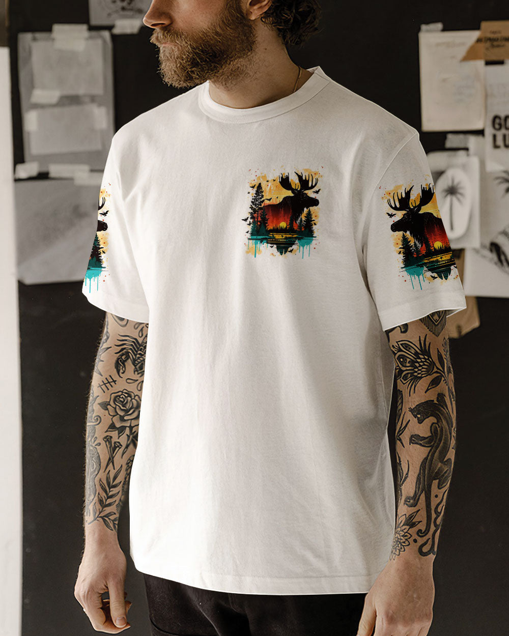 NOT ALL WHO WANDER ARE LOST MOOSE ALL OVER PRINT - TYTM23100241
