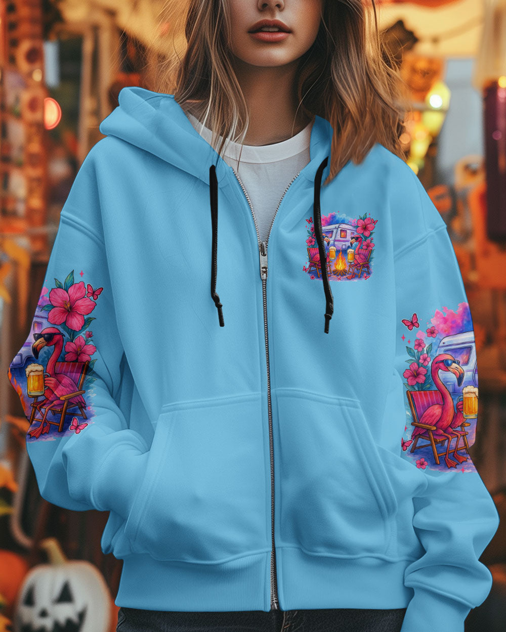 NEVER TAKE CAMPING ADVICE FROM ME FLAMINGO ALL OVER PRINT - TYTM2805253