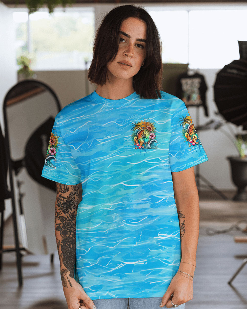 NOT ALL WHO WANDER ARE LOST COMPASS ALL OVER PRINT - TYTM3007241