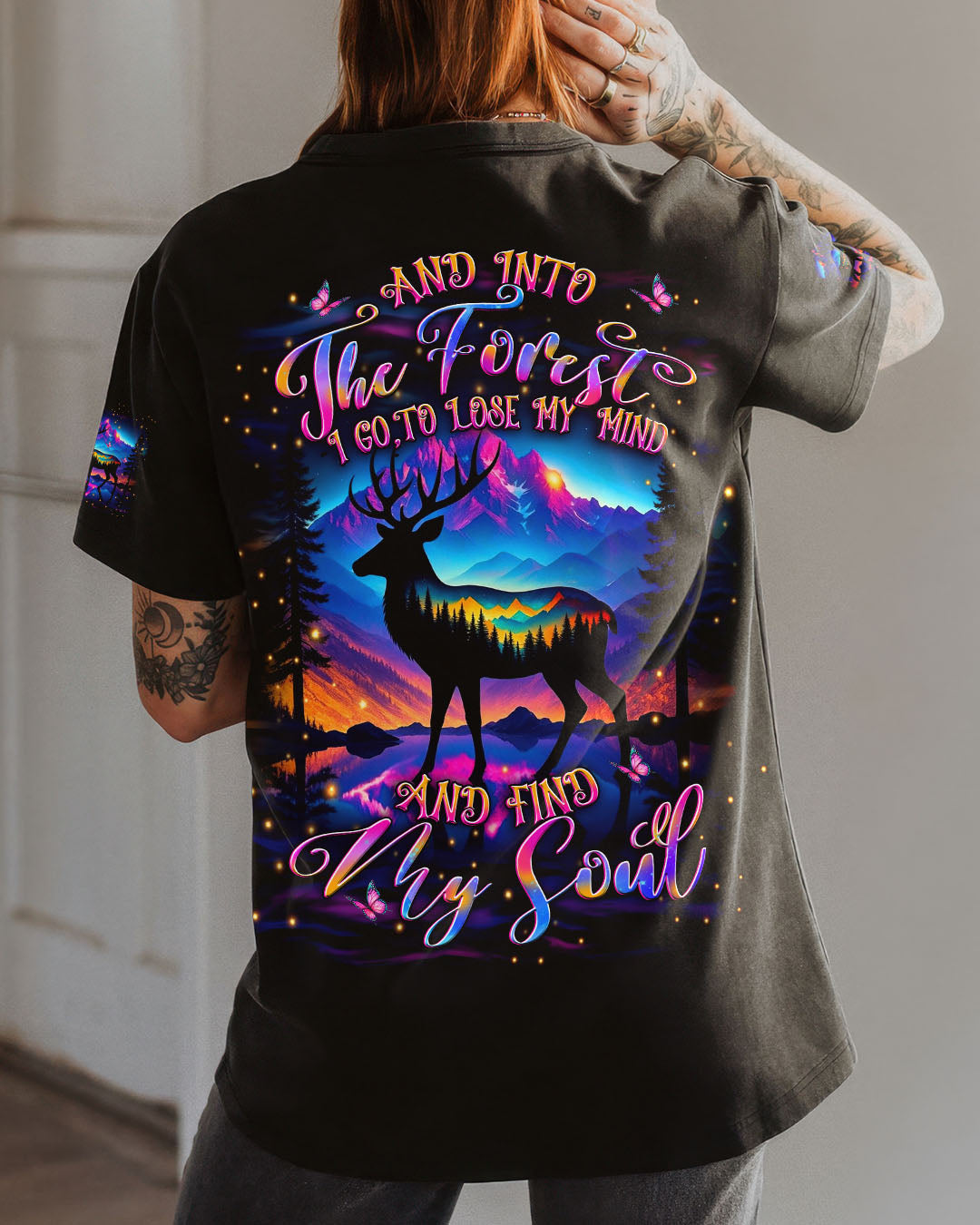 AND INTO THE FOREST I GO DEER ALL OVER PRINT - YHDU0107254