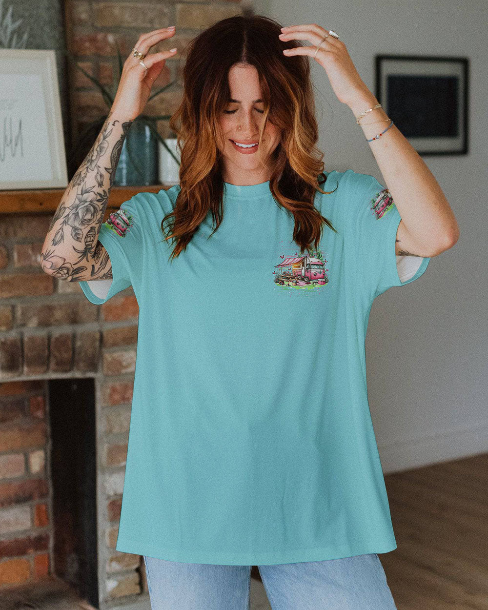 IT'S ALWAYS HAPPY HOUR WHEN I'M CAMPING ALL OVER PRINT - YHDU0307241