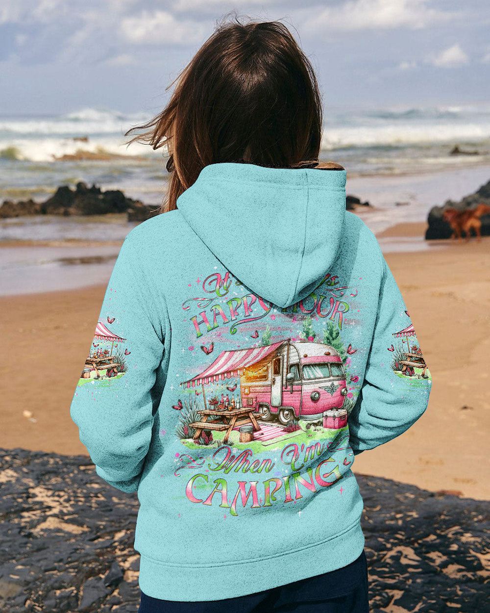 IT'S ALWAYS HAPPY HOUR WHEN I'M CAMPING ALL OVER PRINT - YHDU0307241