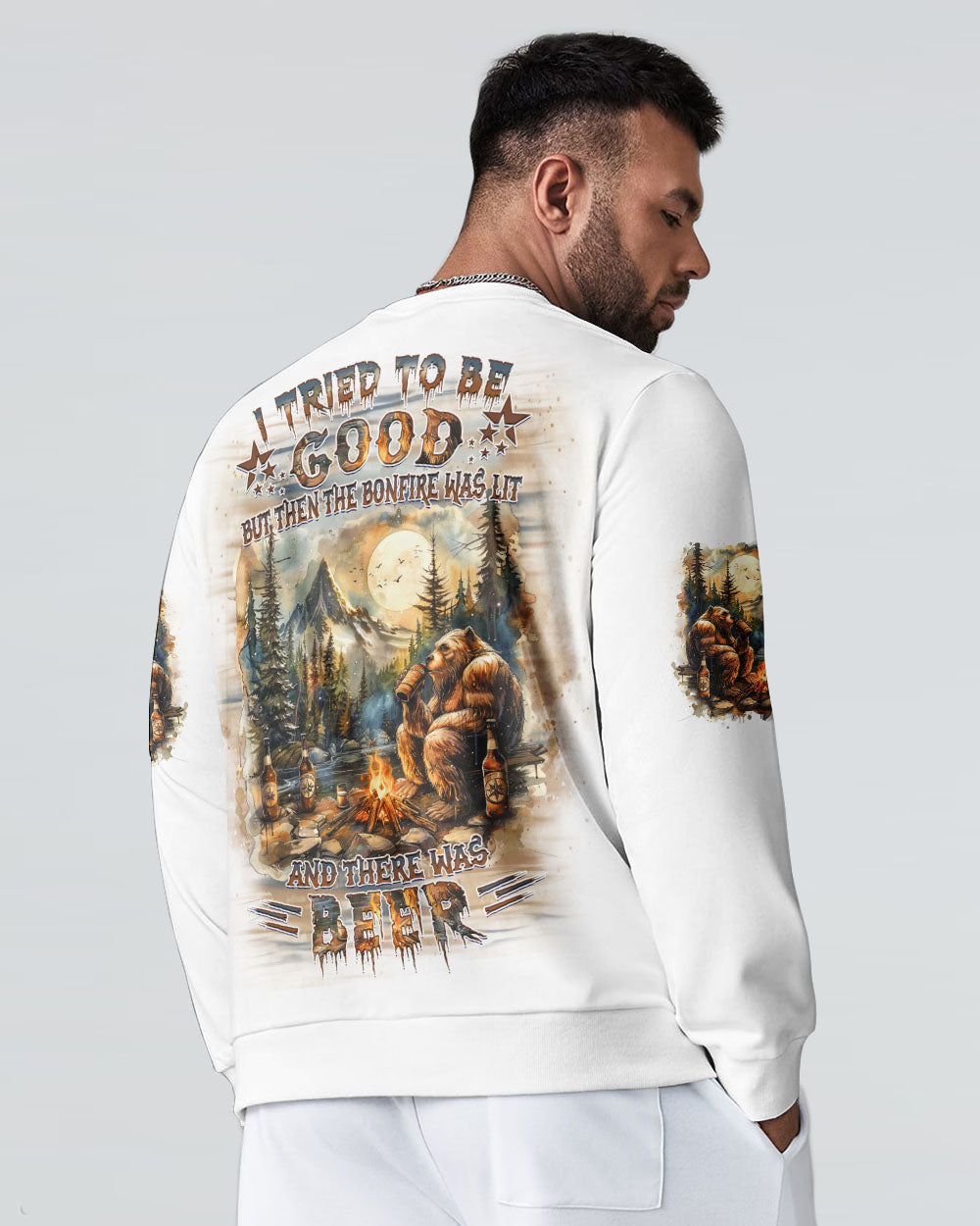 I TRIED TO BE GOOD BUT THEN THE BONFIRE ALL OVER PRINT - YHDU1712243