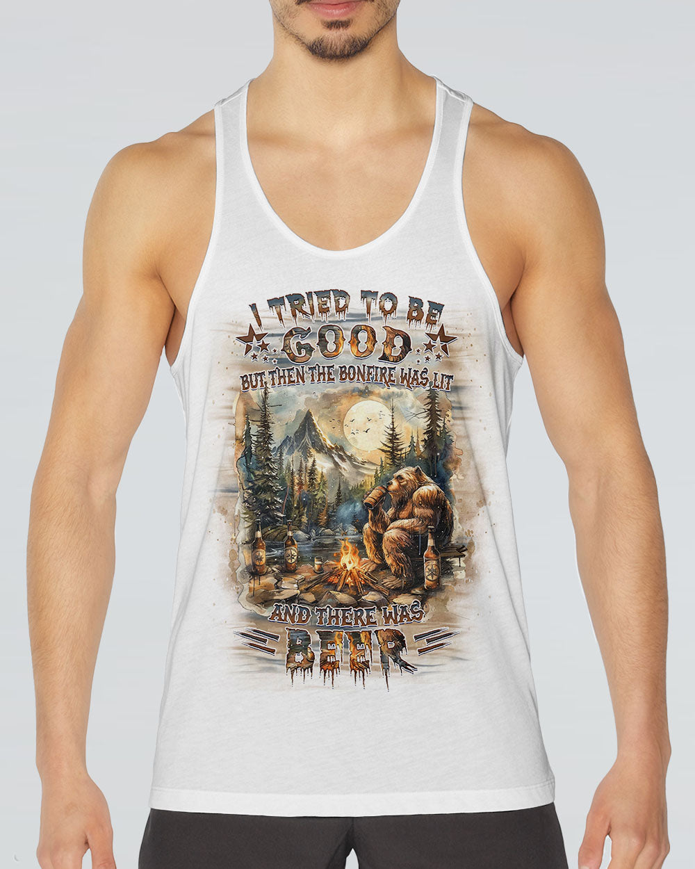 I TRIED TO BE GOOD BUT THEN THE BONFIRE ALL OVER PRINT - YHDU1712243