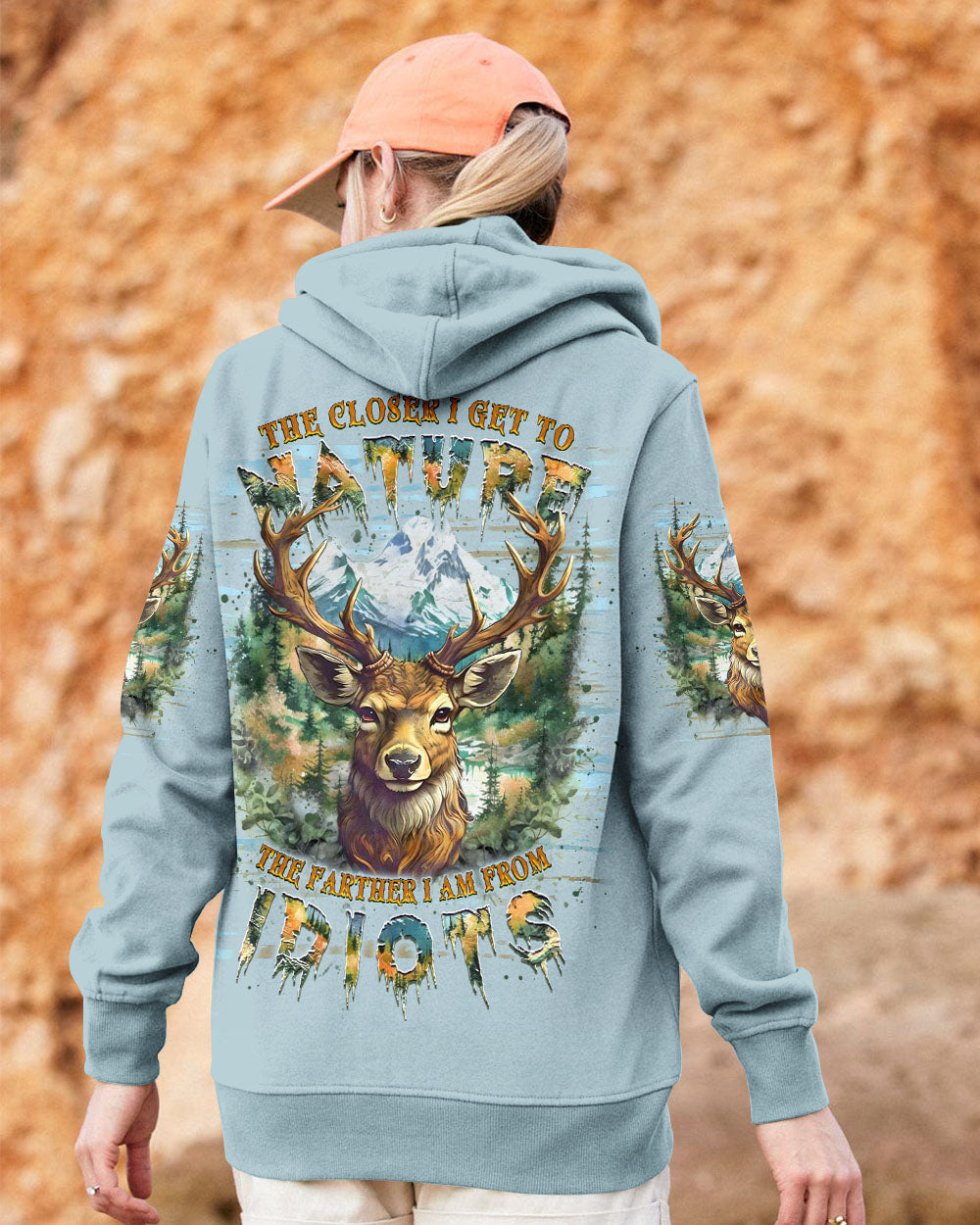 THE CLOSER I GET TO NATURE DEER HUNTING ALL OVER PRINT - YHDU1912243