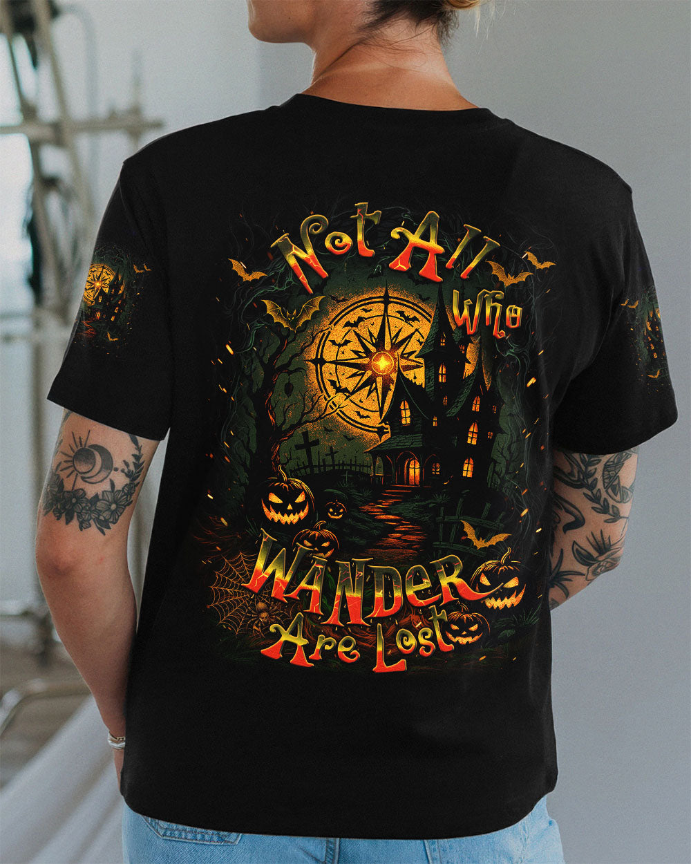 NOT ALL WHO WANDER ARE LOST HALLOWEEN ALL OVER PRINT - YHDU2107251