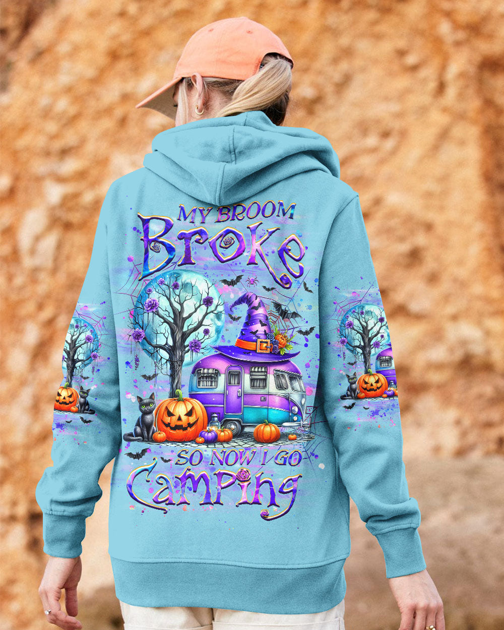 MY BROOM BROKE SO NOW HALLOWEEN CAMPING ALL OVER PRINT - YHHG0908242