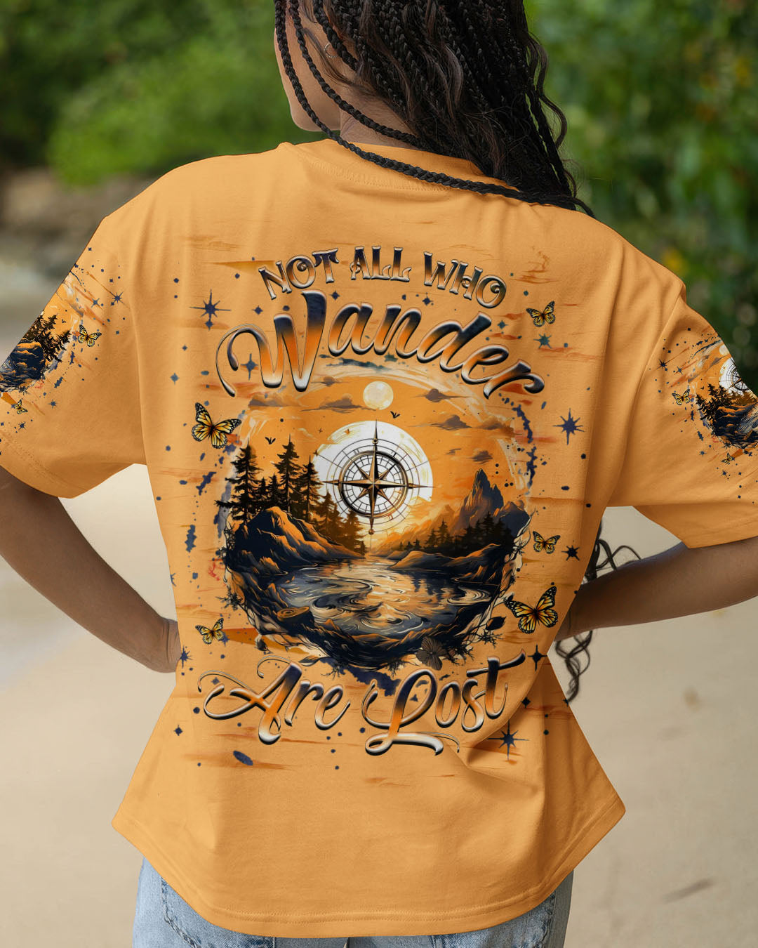 NOT ALL WHO WANDER ARE LOST COMPASS ALL OVER PRINT - YHHG2803253