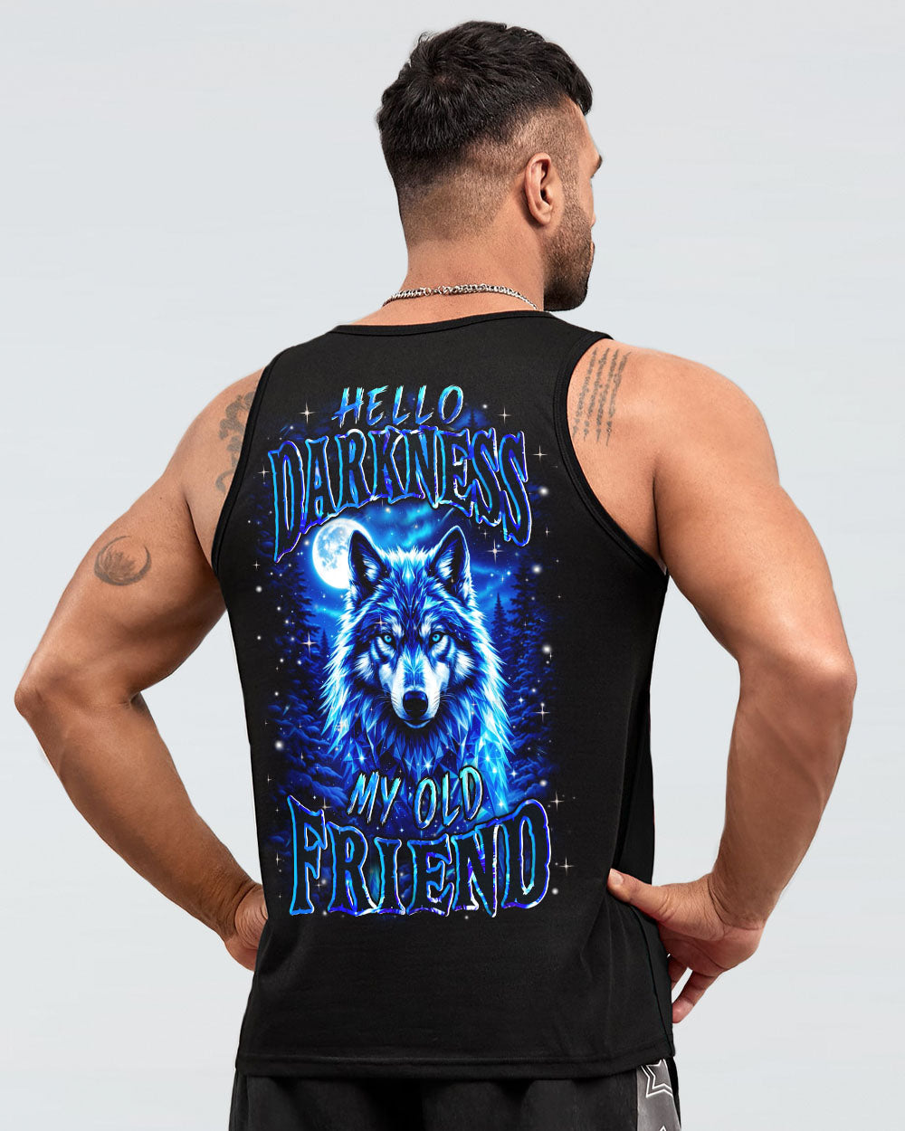 HELLO DARKNESS MY OLD FRIEND WOLF ALL OVER PRINT - YHHN0311251