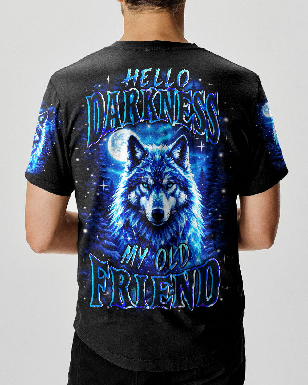 HELLO DARKNESS MY OLD FRIEND WOLF ALL OVER PRINT - YHHN0311251