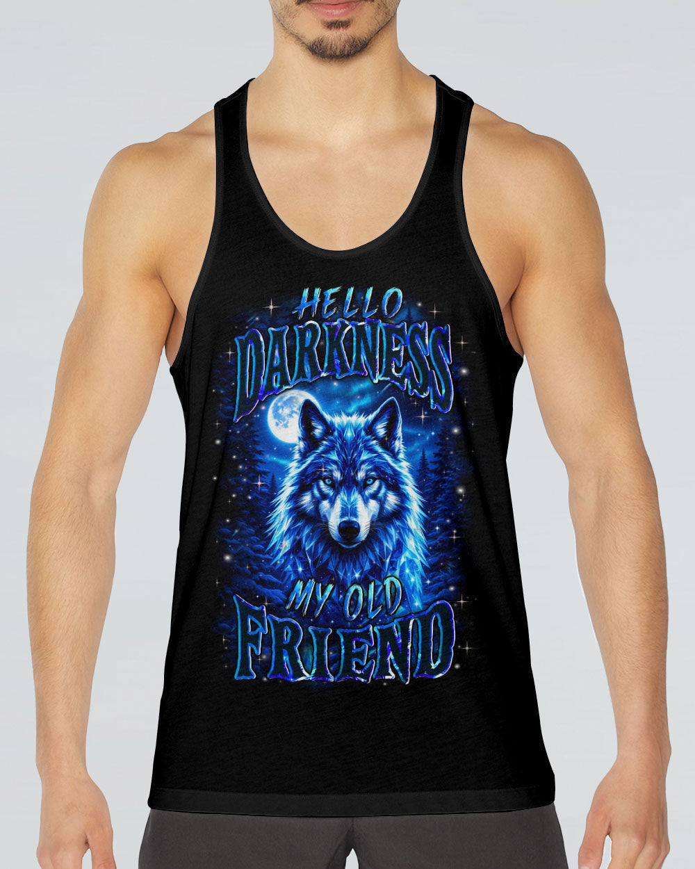 HELLO DARKNESS MY OLD FRIEND WOLF ALL OVER PRINT - YHHN0311251