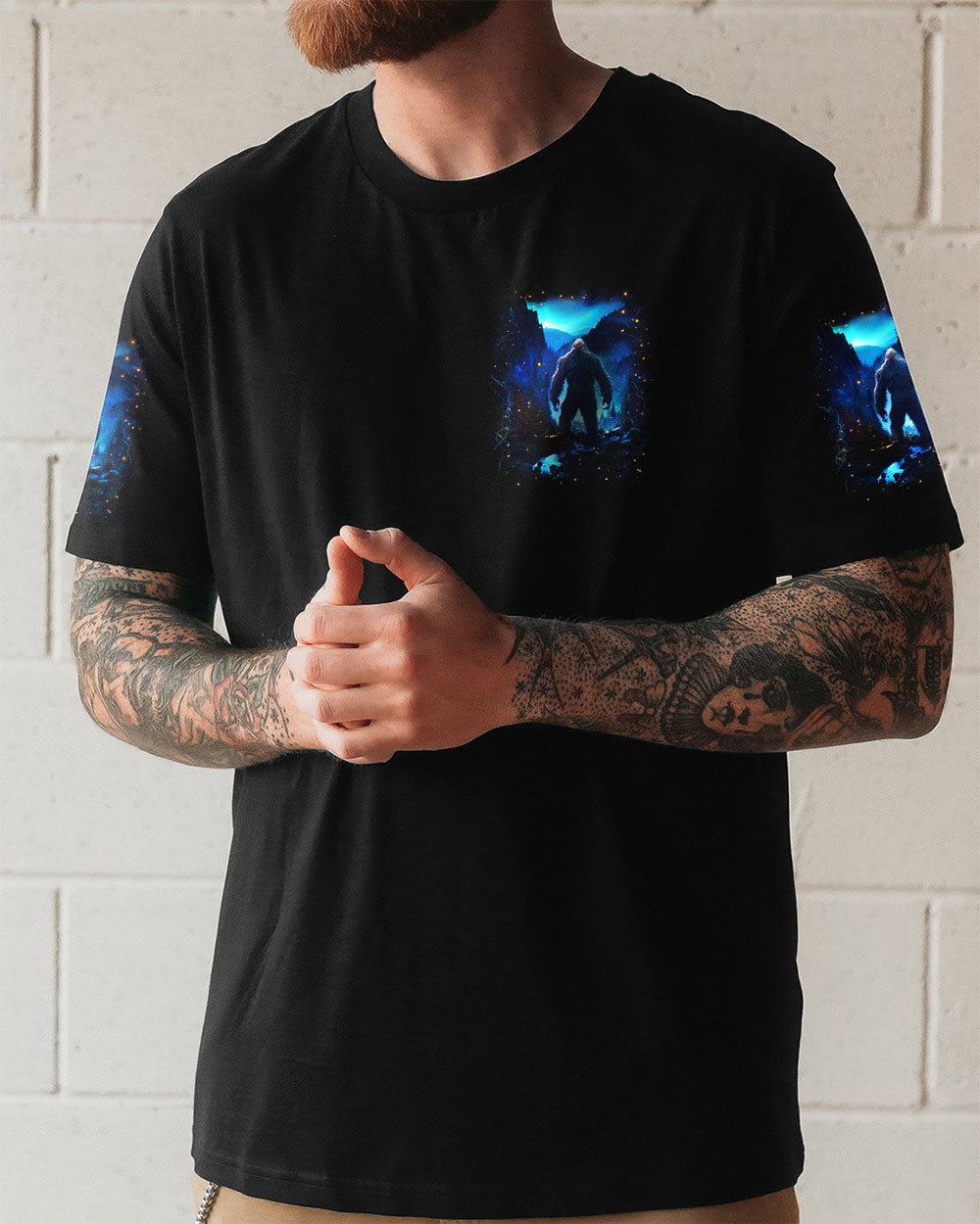 THE MOUNTAINS ARE CALLING BIGFOOT ALL OVER PRINT - YHHN0611252